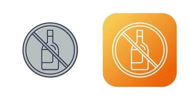 No Alcohol Vector Icon