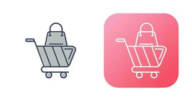 icono de vector de carrito de compras