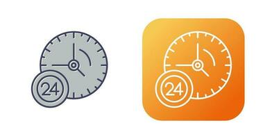 24 Hour Service Vector Icon