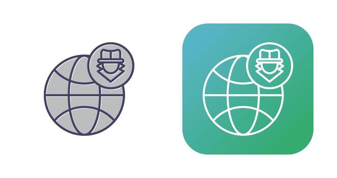 icono de vector de pirateo de red