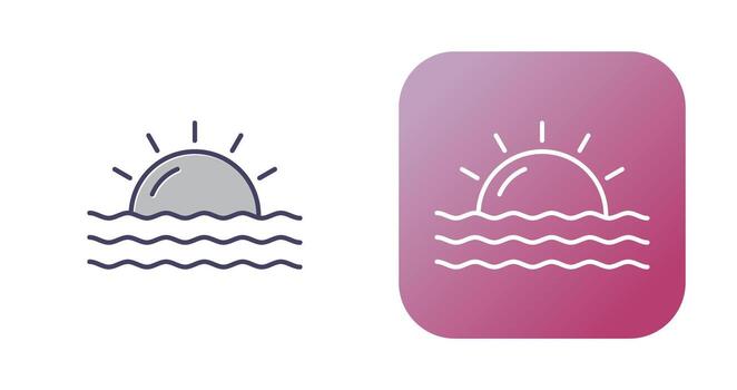 icono de vector de puesta de sol