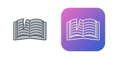 Teared Book Vector Icon