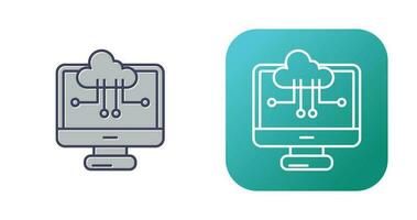 icono de vector de computación en la nube