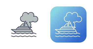 Ship Pollution Vector Icon