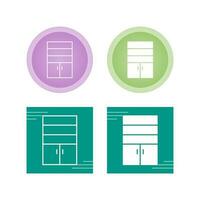 Cupboard with Shelves Vector Icon