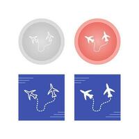 Round Travel Flights Vector Icon