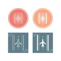 Plane on Runway Vector Icon