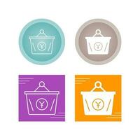 Yen Basket Vector Icon