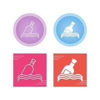 Bottle in Water Vector Icon