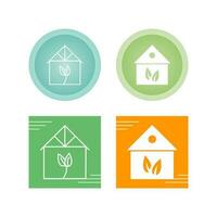 Green House Vector Icon