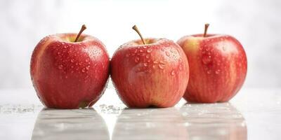 AI Generated. AI Generative. Many red fresh apples organic eco fruit production. Graphic Art photo