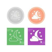 Starry Night Vector Icon