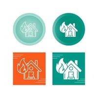 House On Fire Vector Icon