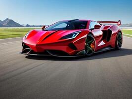 red super car. photo