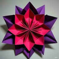ai generative paper craft flower. ai generated photo