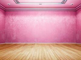 Ai Generative. luxury a pink wall empty room background, home living. Ai generated photo