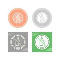 No Alcohol Vector Icon