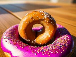 food round donut. ai generative photo
