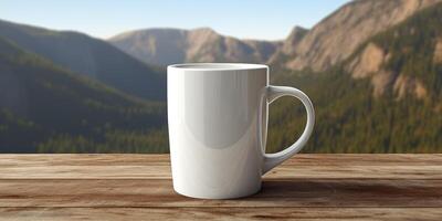 Ai Generated. AI Generative. Tea white cup mock up photo