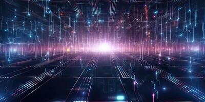. . Digital data abstract connection wire technology visialisation. Future innovation ai network. Graphic Art photo
