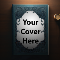 Design of mockup book cover for a my stery novel AI Generative psd