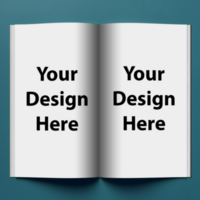 a magazine mockup layout with dynamic typography and engaging AI Generative psd