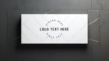 logo mockup paper Design elegant psd