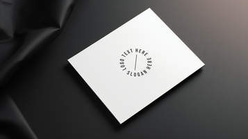 logo mockup paper Design elegant psd