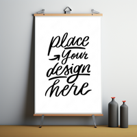 place your design here poster mockup AI Generative psd