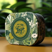Three jars of green and yellow with the words you go here psd