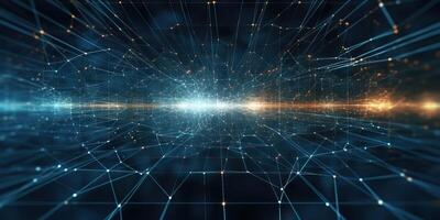 . . Digital data abstract connection wire technology visialisation. Future innovation ai network. Graphic Art photo