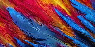 . . Vibrant colorful pattern background texture of color feathers decoration. Graphic Art photo