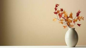 Minimalist wallpaper with autumn bouquet photo