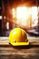 Construction equipment hat and helmet photo