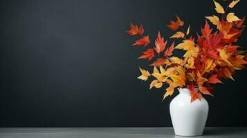 Minimalist wallpaper with autumn bouquet photo