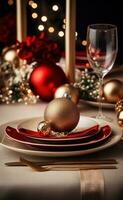 Merry Christmas dinner background photo