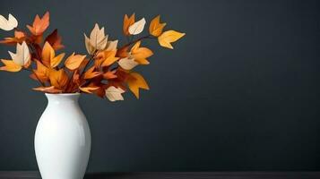 Minimalist wallpaper with autumn bouquet photo