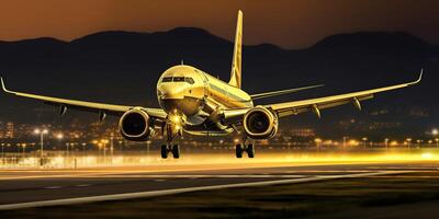 . . Air airplane take off from airport. Adventure vacation travel vibe. Graphic Art photo