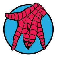 mano araña gracioso logo vector