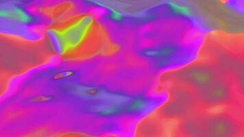 líquido iridescente ondulado fundo, arco Iris cor, água, fundo, 4k resolução video