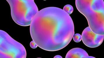 sphere liquid iridescent background, multi colour, gradient multi colour, 4k resolution video