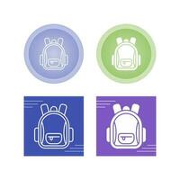 icono de vector de mochila