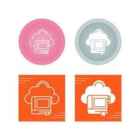 Cloud Library Vector Icon