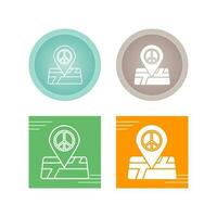 Peace Location Vector Icon