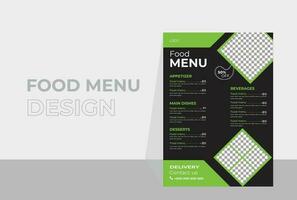 Vector template menu Restaurant Menu Layout. food menu design special food offer. Food Menu Elegant Design. Simple Restaurant Food Menu Layout.