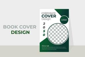 professional book cover design. Green color business book cover design. Magazine or book design. vector