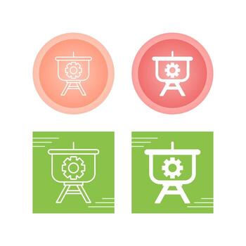 icono de vector de presentación de configuración