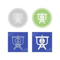 Downloading Presentation Vector Icon