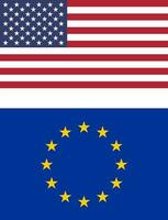 bandera de Estados Unidos y UE foto