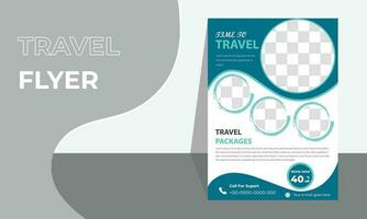 Travel Flyer Template Geometric shape used for business poster layout, Graphic design layout with ellipse. Corporate Business flyer template vector design. flyer in A4 with colorful business proposal.